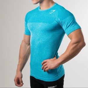 Gymshark phantom seamless T-Shirt workout medium blue